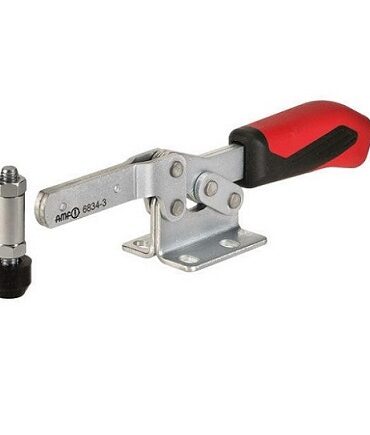 Horizontal toggle clamp / with solid arms
