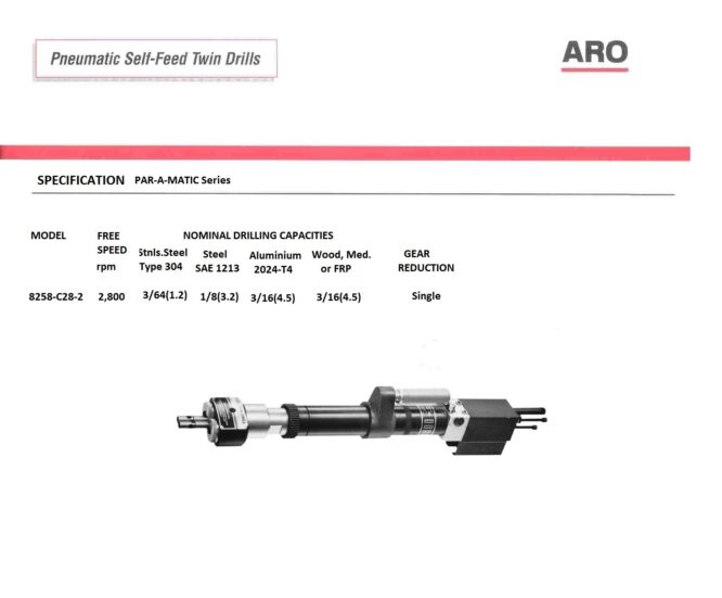 دريل بادی اتوماتيک بادی۱/۴ مدل ۸۲۵۸-C28-2 کمپانی ARO آمریکا