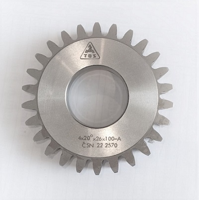 تیغه دیسکی چرخ‌دنده‌تراشی مدولار TOS مدل 4×20°×26×100-A – استاندارد ČSN 22 2570